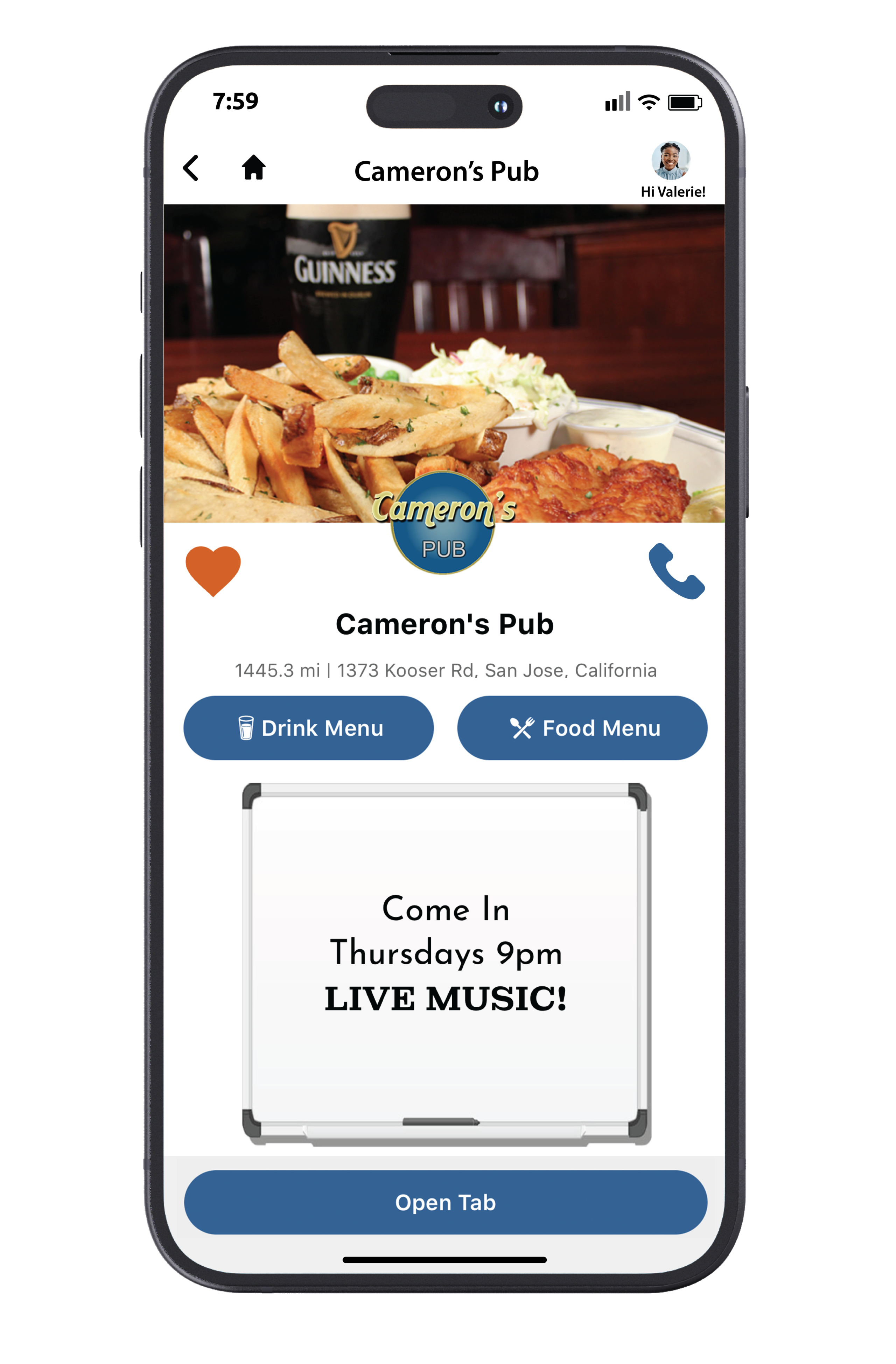Cameron's Pub_Homepage