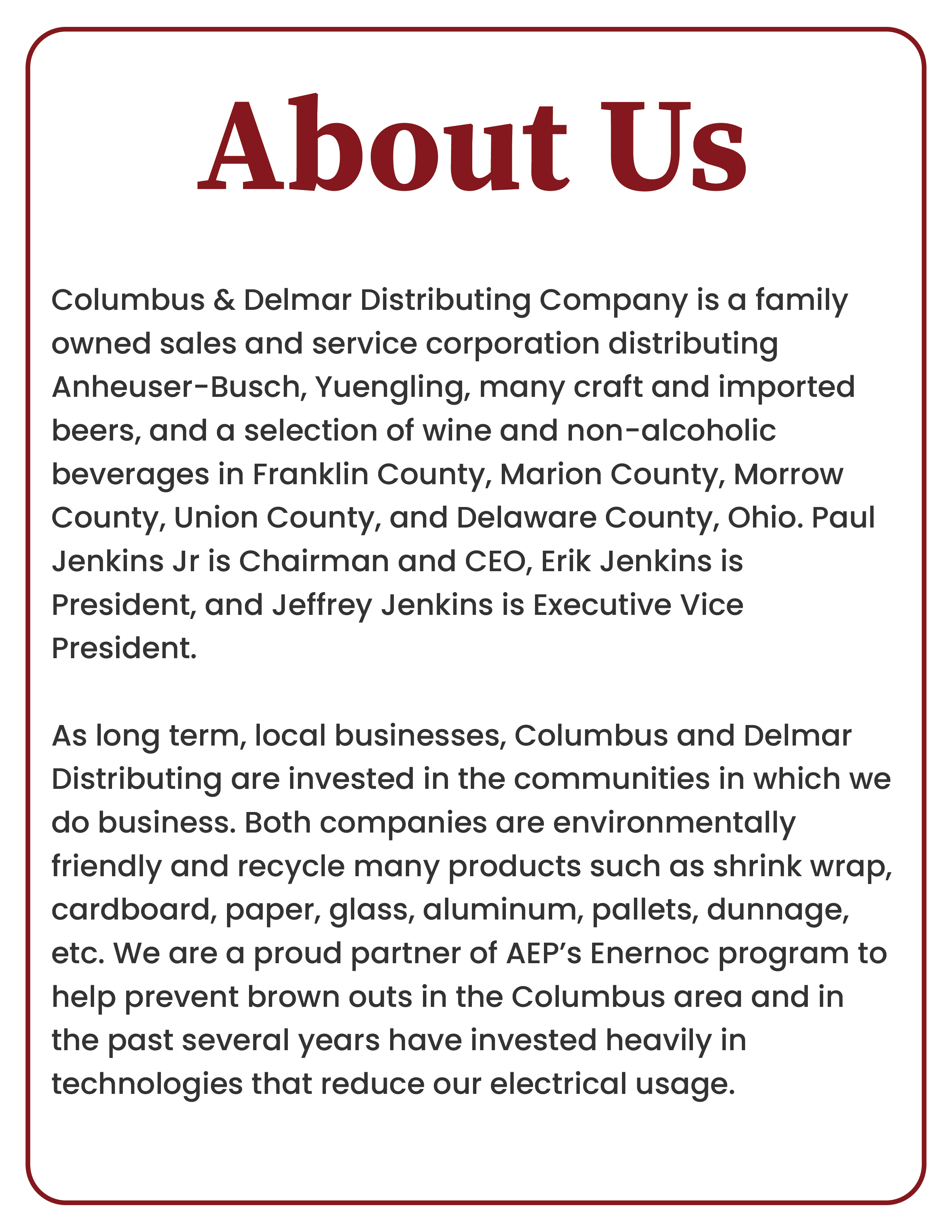 Columbus Distributing | CityCheers Media