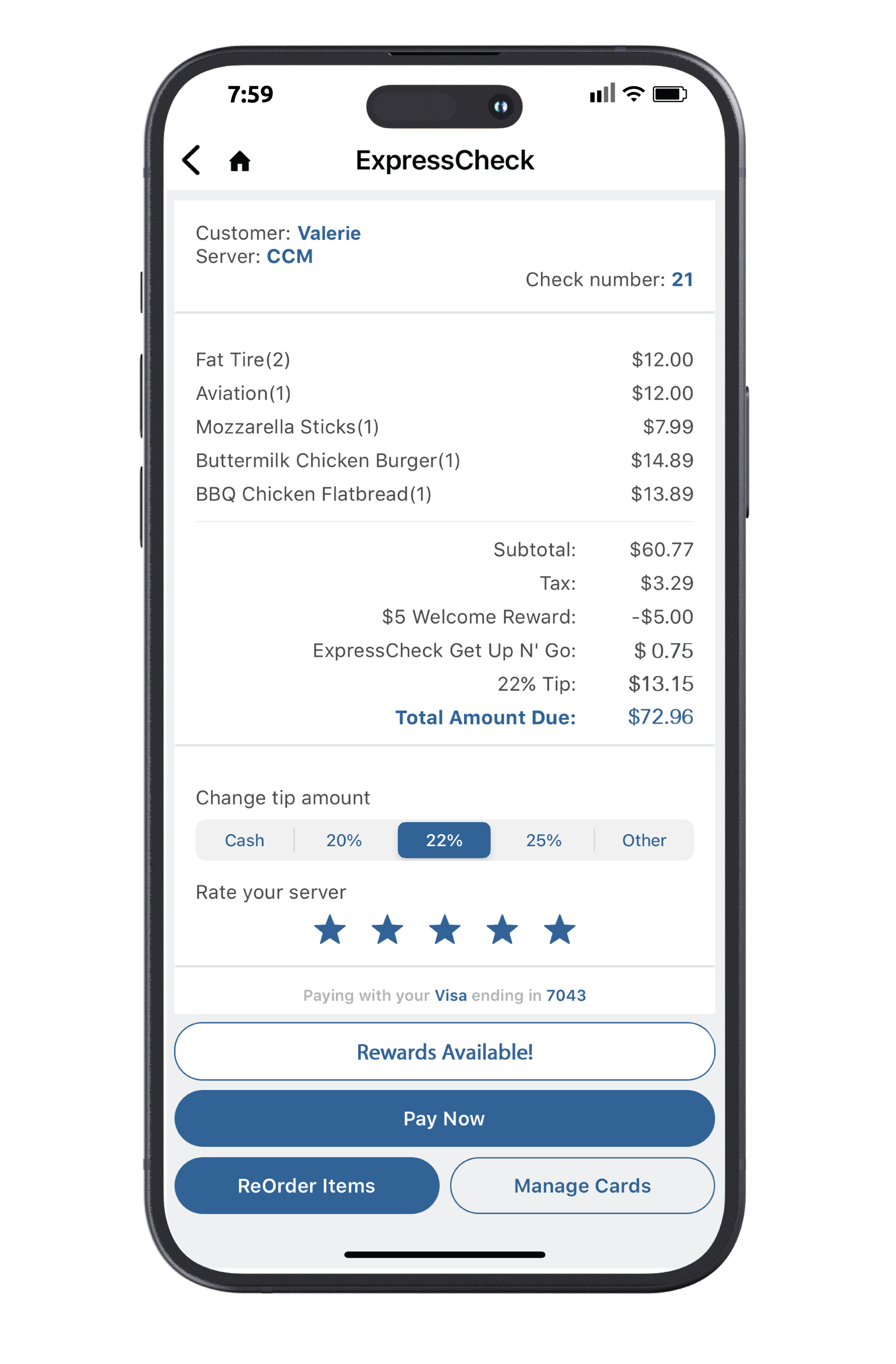 ExpressCheck Rewards Available