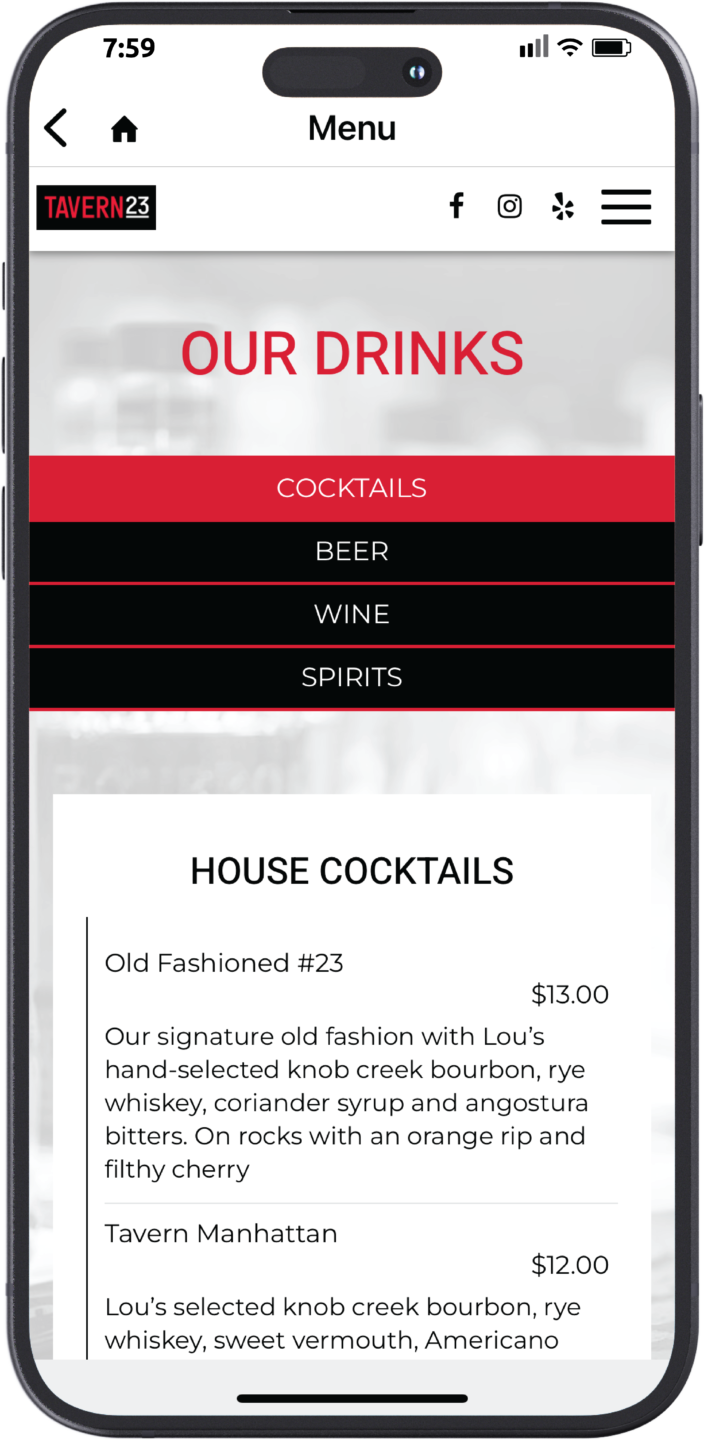 Tavern23_Menu