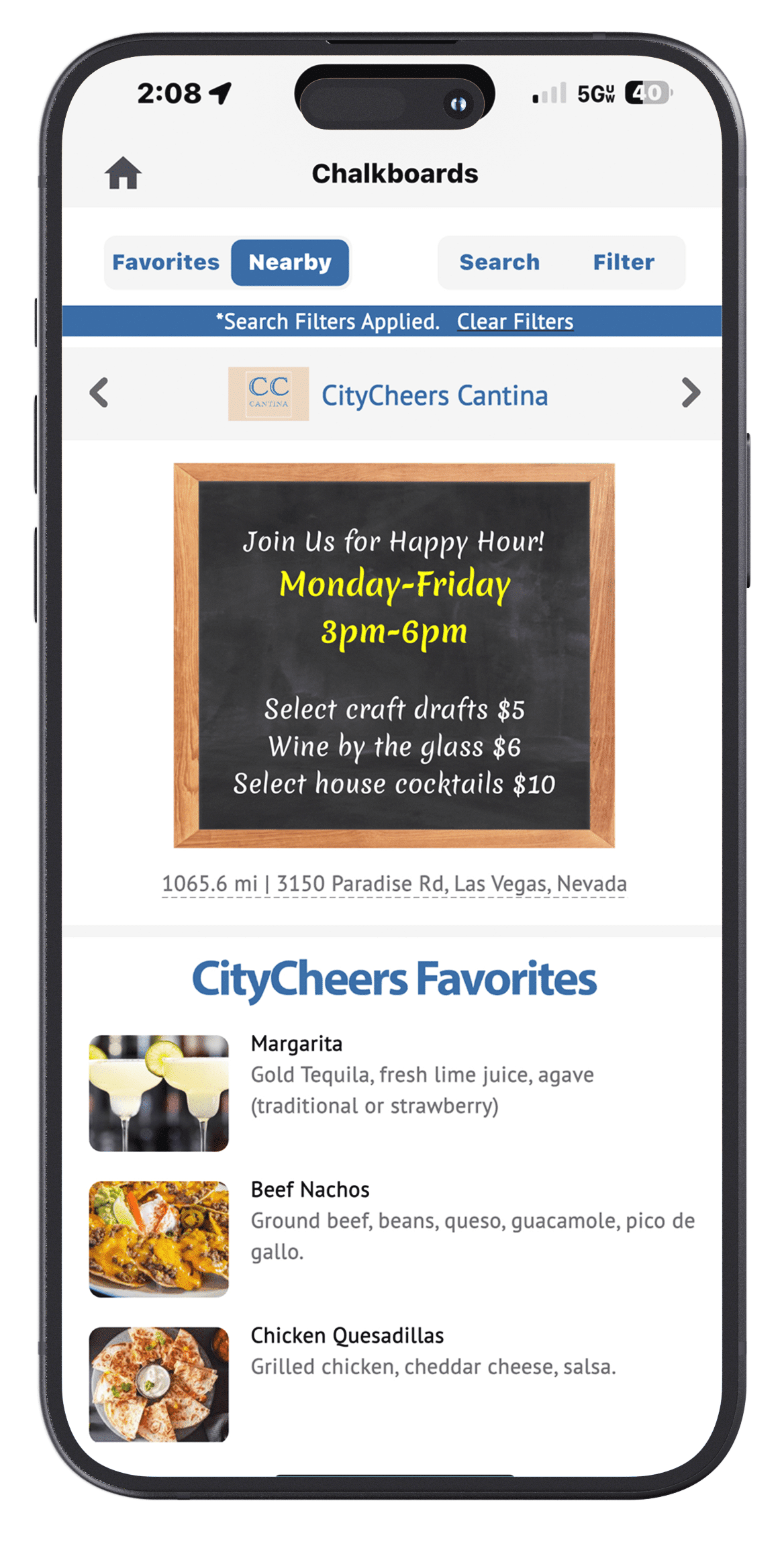 CityCheers Super App Chalkboard