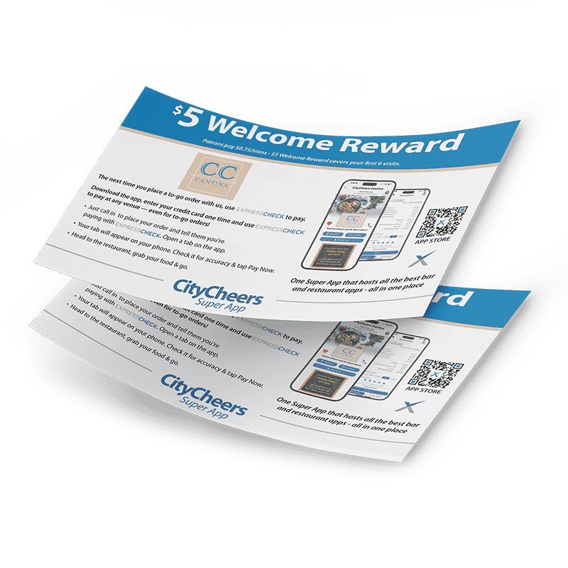 CityCheers ExpressCheck To Go Flyer