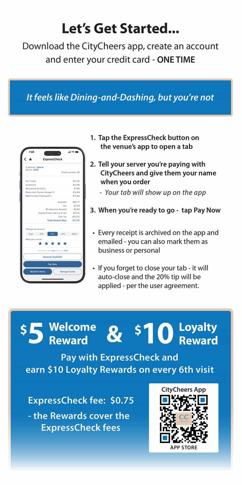 CityCheers Super App Menu Insert