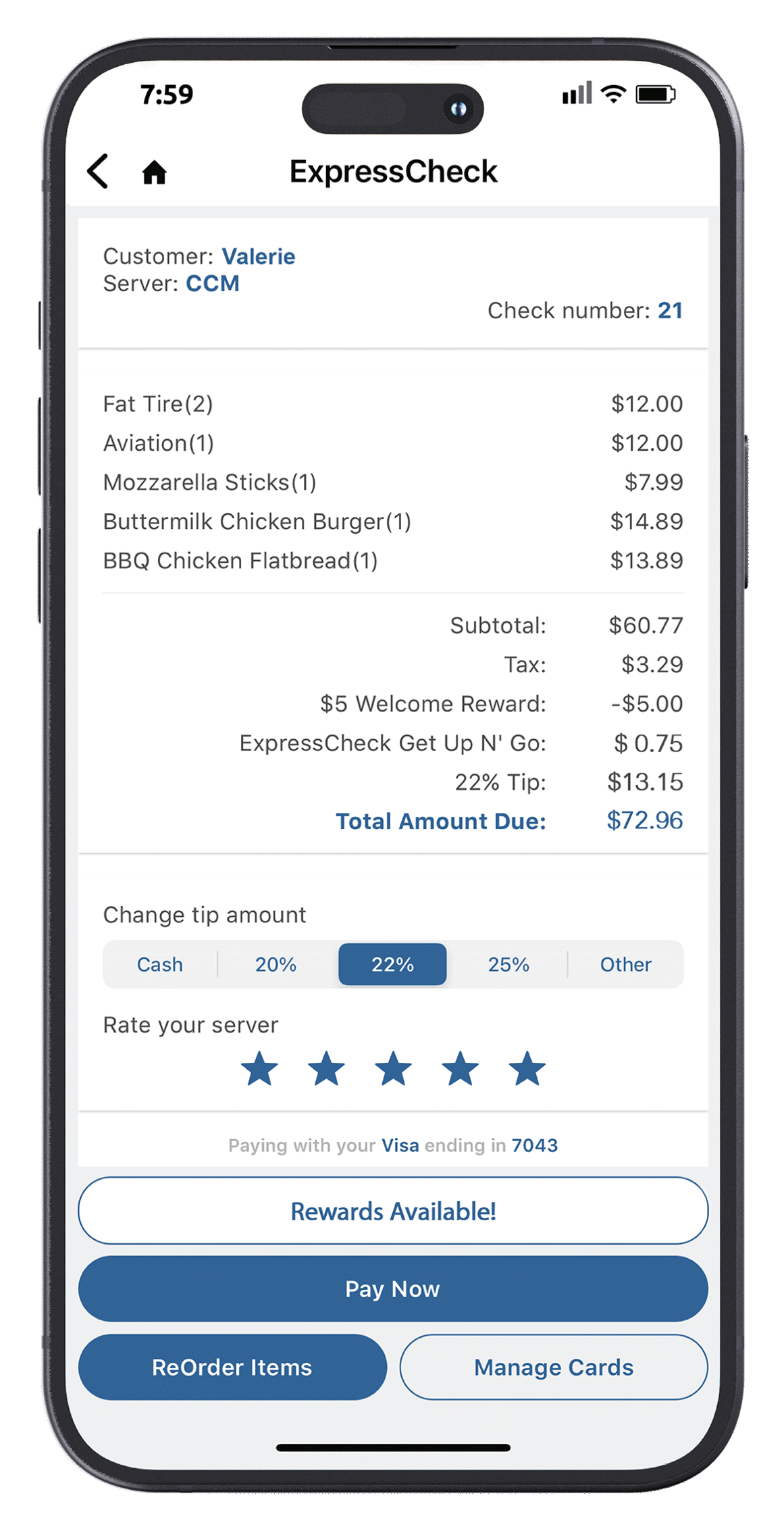 CityCheers ExpressCheck