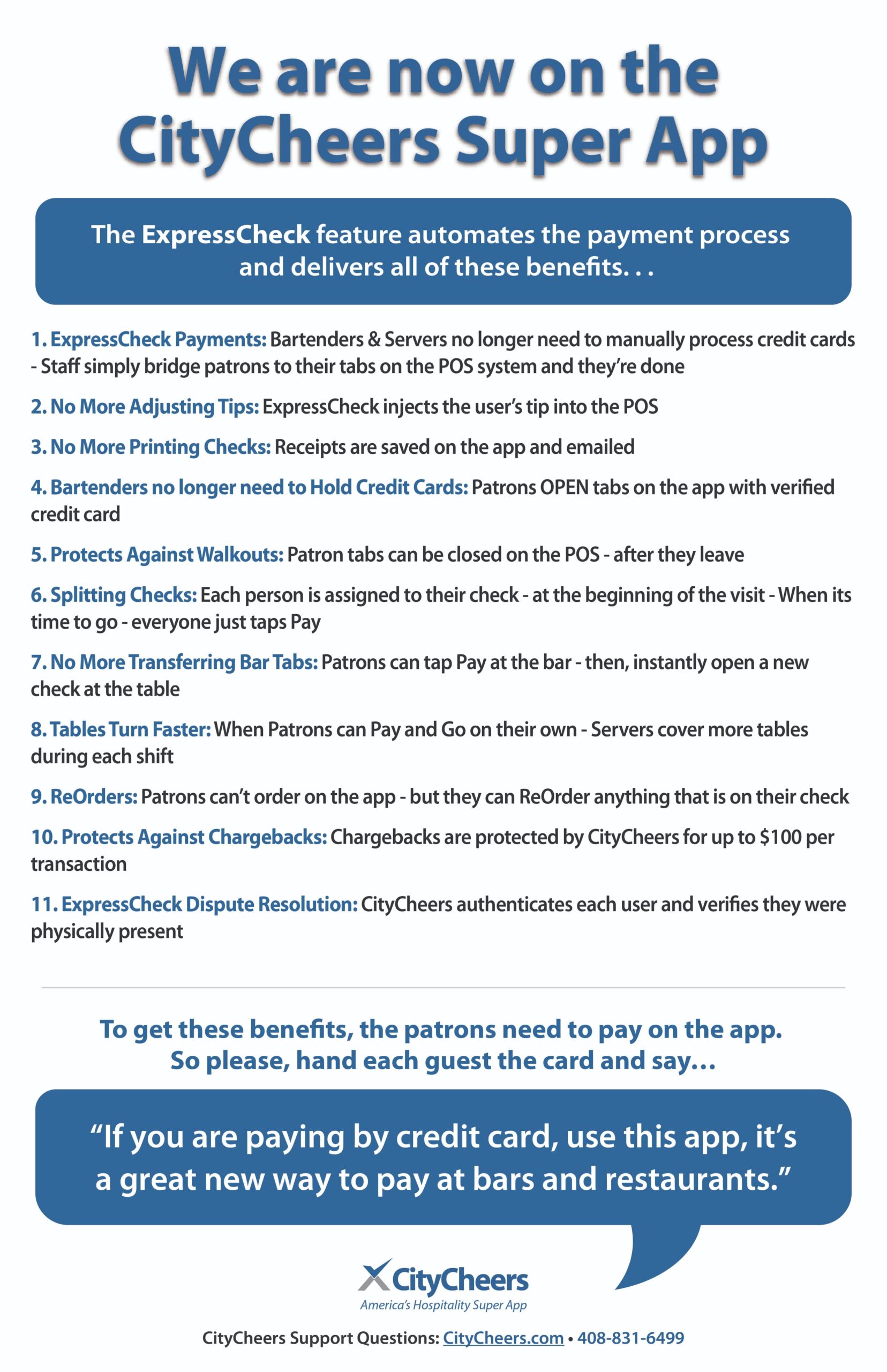 CityCheers Super App Staff Messaging