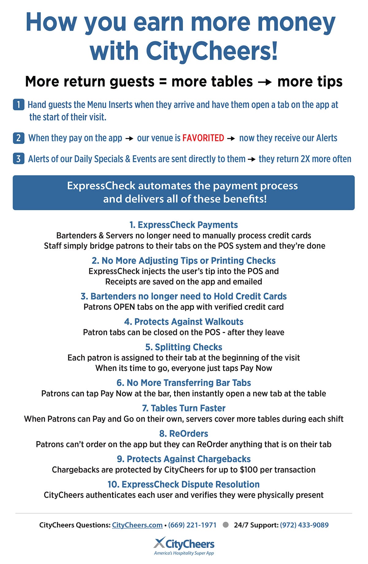 CityCheers Super App Staff Messaging Poster