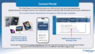 Overview of CityCheer Connect Portal shown on multiple devices (phone, tablet, laptop) with feature screenshots and welcome text.
