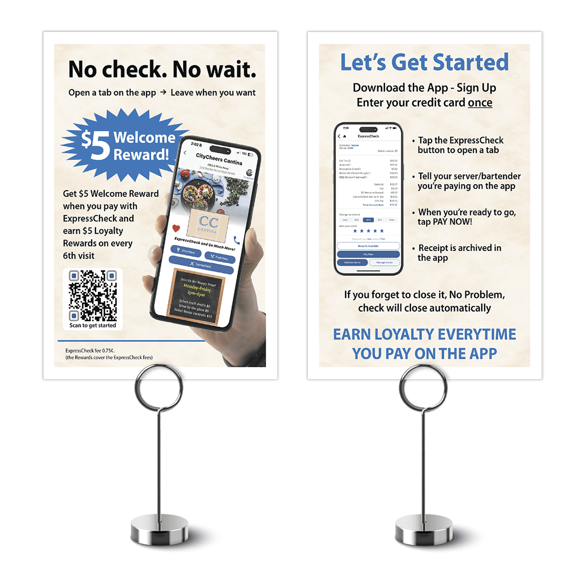 CityCheers Super App 4x6 Table Tents