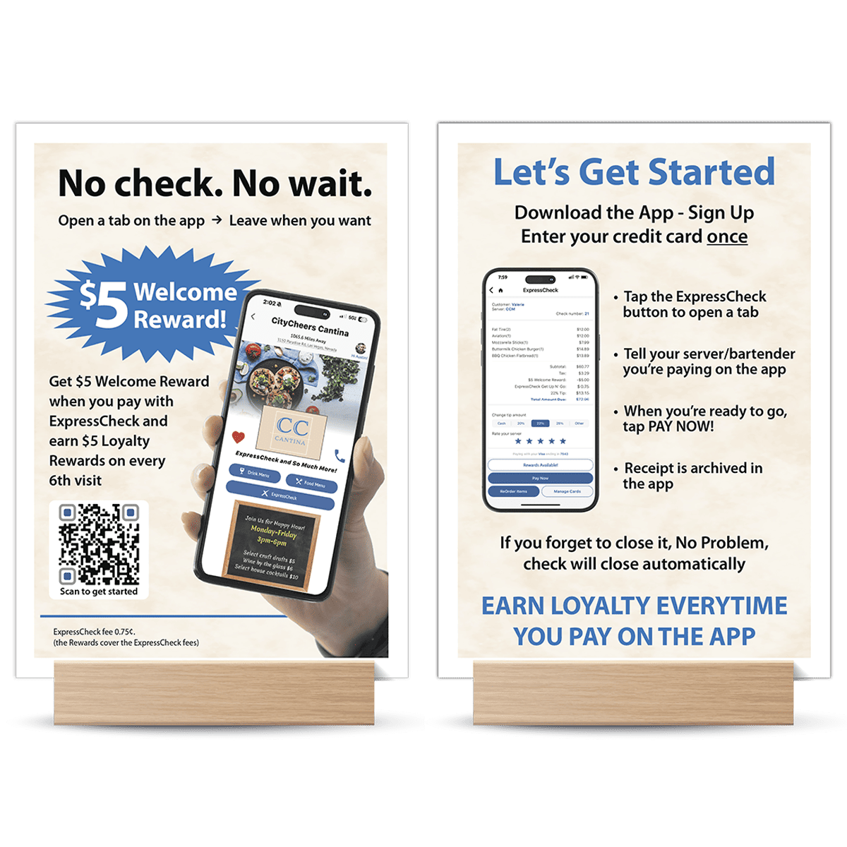 CityCheers Super App 5x7 Table Tents