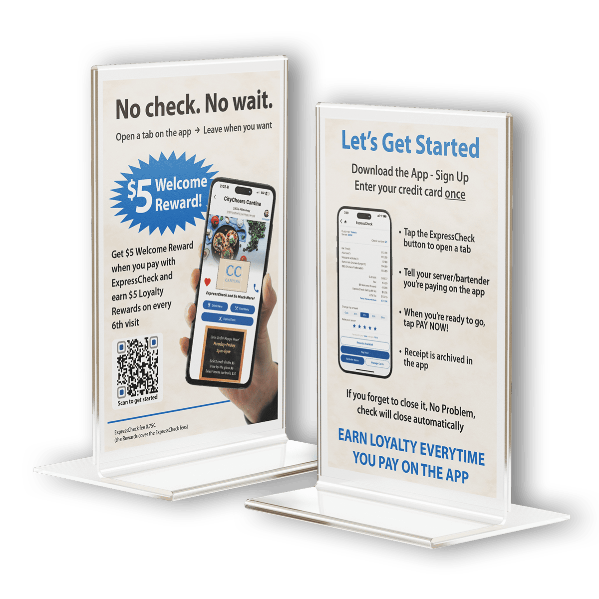 CityCheers Super App 4x6 Acrylic Table Tents